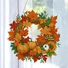 DIY Acrylic Special Shaped Diamond Painting Fall Wreath Ornament Hanging Kit