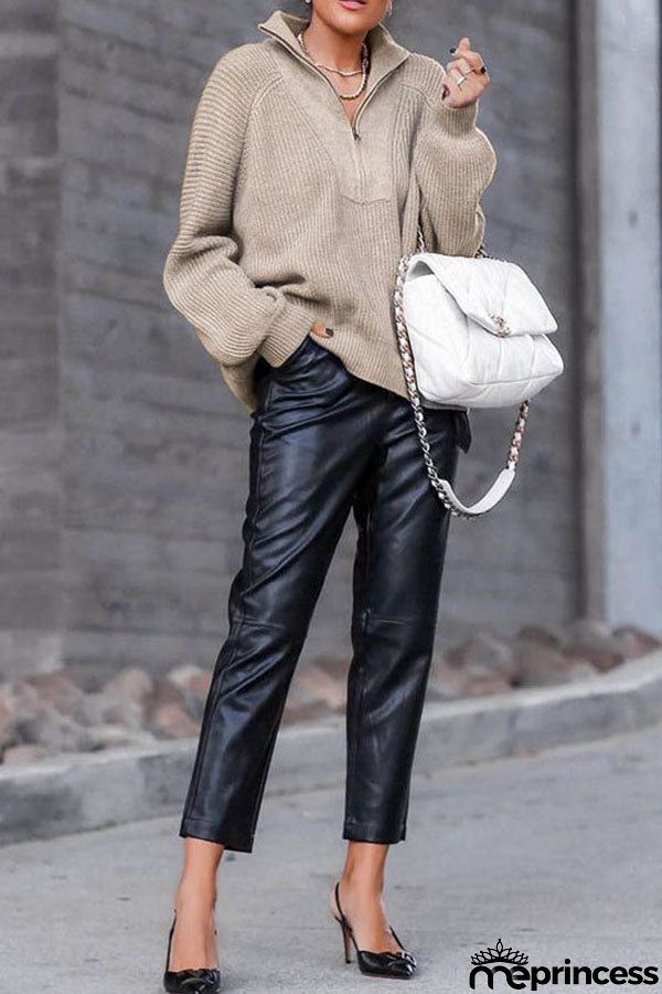 Half Zip Pullover Jumper Sweater