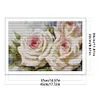 White Rose - 11CT Stamped Cross Stitch - 45*30cm - Flower
