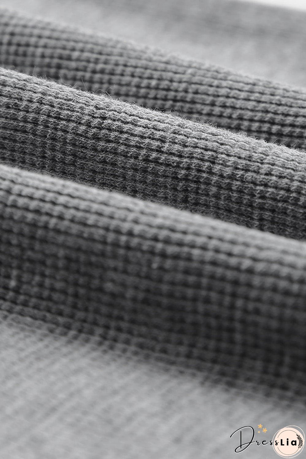 Casual Waffle Knit Henley Shirt