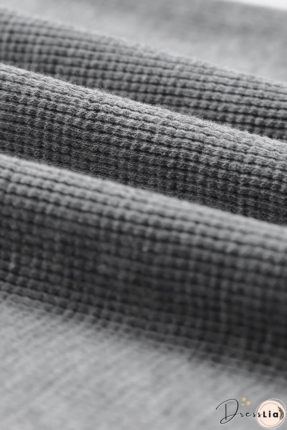 Casual Waffle Knit Henley Shirt