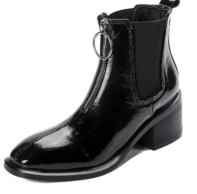 Comemore Women's Heels Martin Boots High Booties Woman 2021 2022 Autumn Winter Plush Warm Shoes Fashion Ankle Short Boot Pipe 40