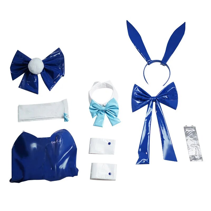 [Wetrose] Toki Bunny Girl Blue Archive Cosplay Costume Sexy Erotic Latex Leather Asuma Wig Full Set