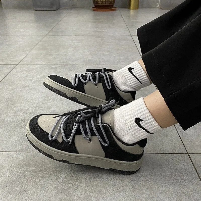 2022 Men Women Skateboard Sneakers Fashion Trainers Womens Chunky Dunk Sneakers Korean Tenis Female Lace Up Casual Shoes