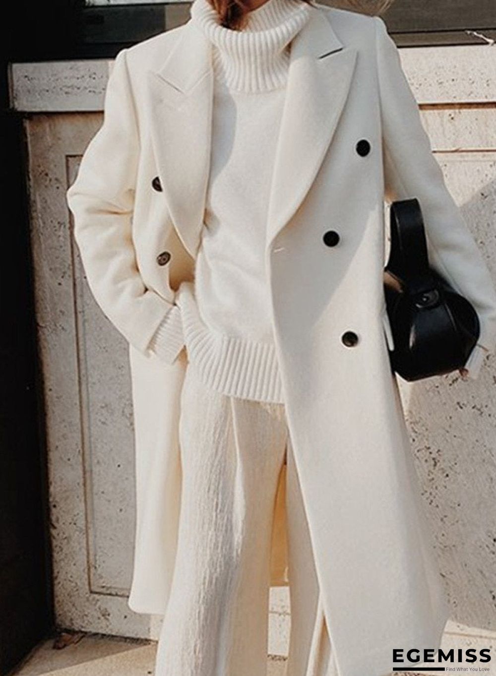 Long sleeved wool coat | EGEMISS