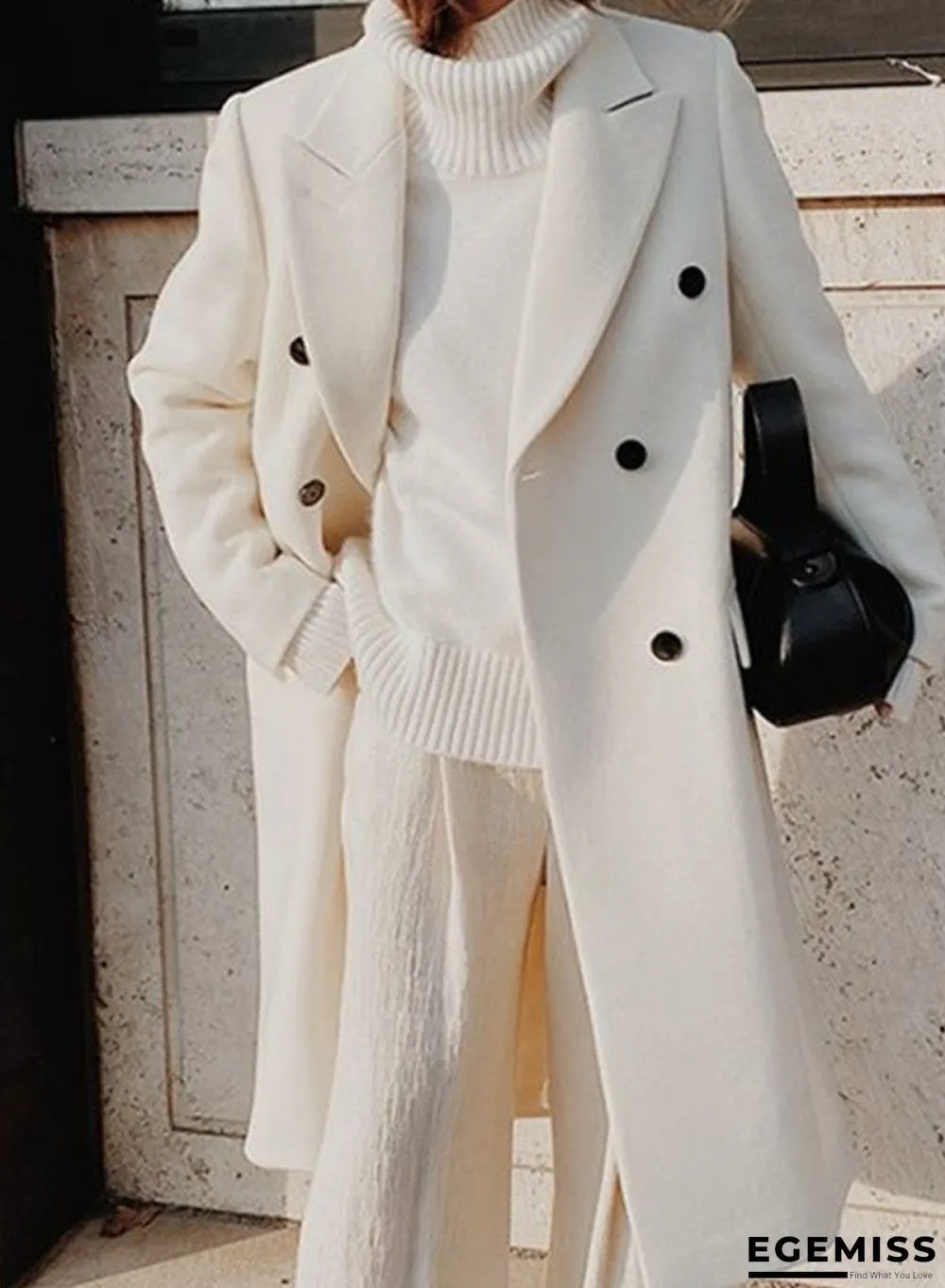 Long sleeved wool coat | EGEMISS