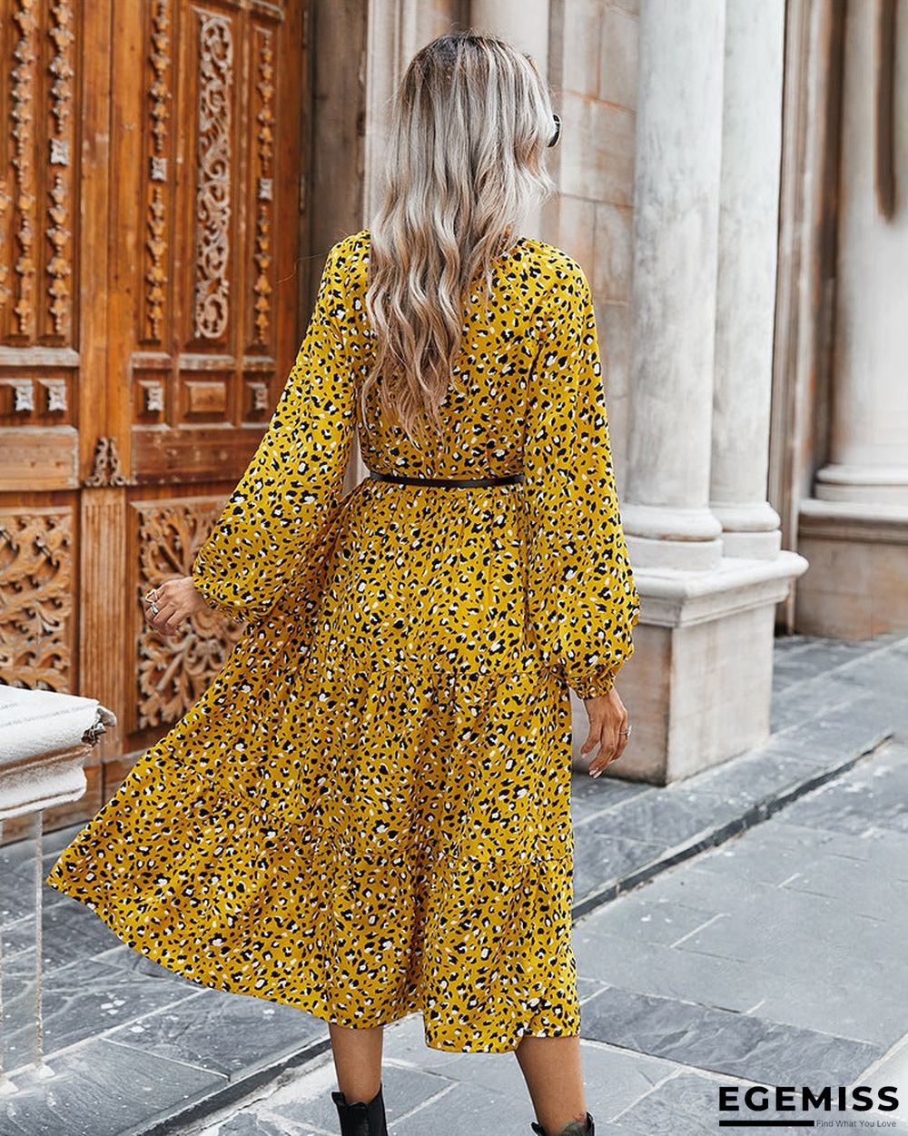 European and American Women's Leopard Print Dress Women | EGEMISS