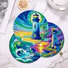 4PCS Acrylic Diamond Painted Placemats Eco-Friendly Placemat (Lighthouse)