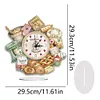 (US Local)5D DIY Special Shape Diamond Painting Desk Ornament Handmade Clock Kit(Bake Time)