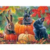 Autumn Pumpkin Bunny-Paint by Numbers Acrylic Painting 40*30CM