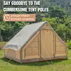 [US Local Warehouse] 2 Pack Shade Sail Poles 10FT Outdoor Sun Shade Poles 2.74in Diameter Heavy Duty Metal Post for Deck Patio Outside Backyard
