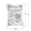 To My Daughter Never Forget I Love You Quotes - Special Shaped Diamond Painting 30*40cm