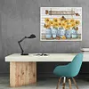 (Multi-Style) Sunflowers Bottles Quotes - 11CT Stamped Cross Stitch