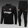 2022/2023 Chelsea Half-Pull Training Suit Black Football Shirt 1:1 Thai Quality Set love fball