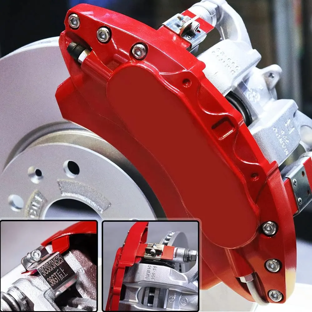 Car caliper modification: Aluminum alloy brake caliper cover decoration (aluminum alloy screw fixing type)