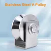 2Pcs V Type Groove Wheel Stainless Steel Gate Roller Wheel for Gym Equipment
