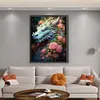 >SALE<Full Embroidery Eco-cotton Thread 11CT Print Flower Dragon Cross Stitch 50x60cm