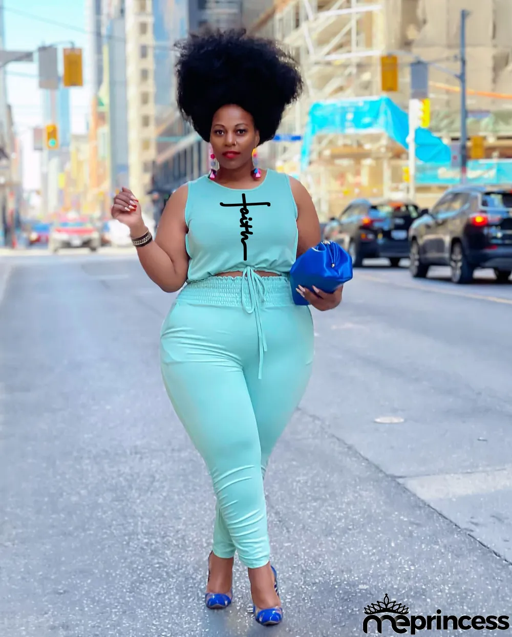 Women's Fashion Spring Summer Letter Print Tank Top Pants Casual Sport Plus Size Two-Piece Set
