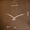 Flying Seagull Living Room Balcony Bay Window Aerial Hanging Decoration Children's Room art Creative Wooden Flying Bird Ornaments Suitable For Unique Home Decoration, Balcony, Baby Mobile Crib
