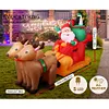 Christmas Inflatable Santa Claus on Reindeer Sleigh for Party Lawn Outdoor Yard