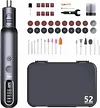 52-in-1 Rechargeable 80W Electric Micro-Sharpening Pen, Cordless Mini Electric Engraving Pen DIY Engraving Equipment - Engraving Tool Kit for Glass Ceramic Wood Ornaments