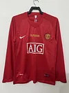 2007-2008 Retro Long Sleeve Manchester United Home Football Shirt 1:1 Thai Quality love fball