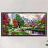 (Big Size)[Brand]Landscape - 14CT Stamped Cross Stitch - 103*52cm - Natural