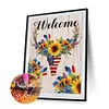 Diamond Painting -DIY Full Square Drill Sunflower Deer Head