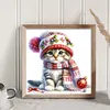Winter Cat - 18CT Stamped Cross Stitch - 30*30cm