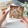 (US Local)6PCS DIY Diamond Art Greeting Cards Congratulation Card & Gift (Gingerbread Man)