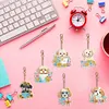6pcs/set DIY Diamond Painting Special Shape Double Sided  Diamond Art Keyring Keychain Kit (Puppy)