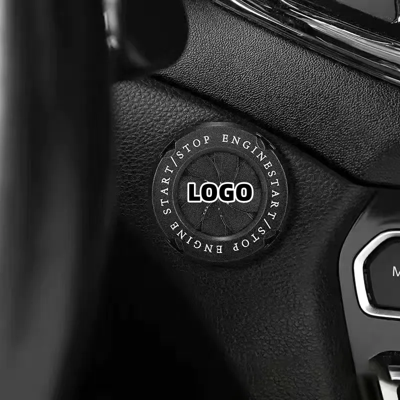 Car mechanical style one-click start car LOGO protective cover