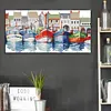Multicolored Sailboat-14CT Stamped Cross Stitch 42*21cm/16.54*8.27in(Brand)