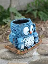 Swing Owl Resin Hanging Planter Cute Creative Vase Gift for Women Mother Teacher