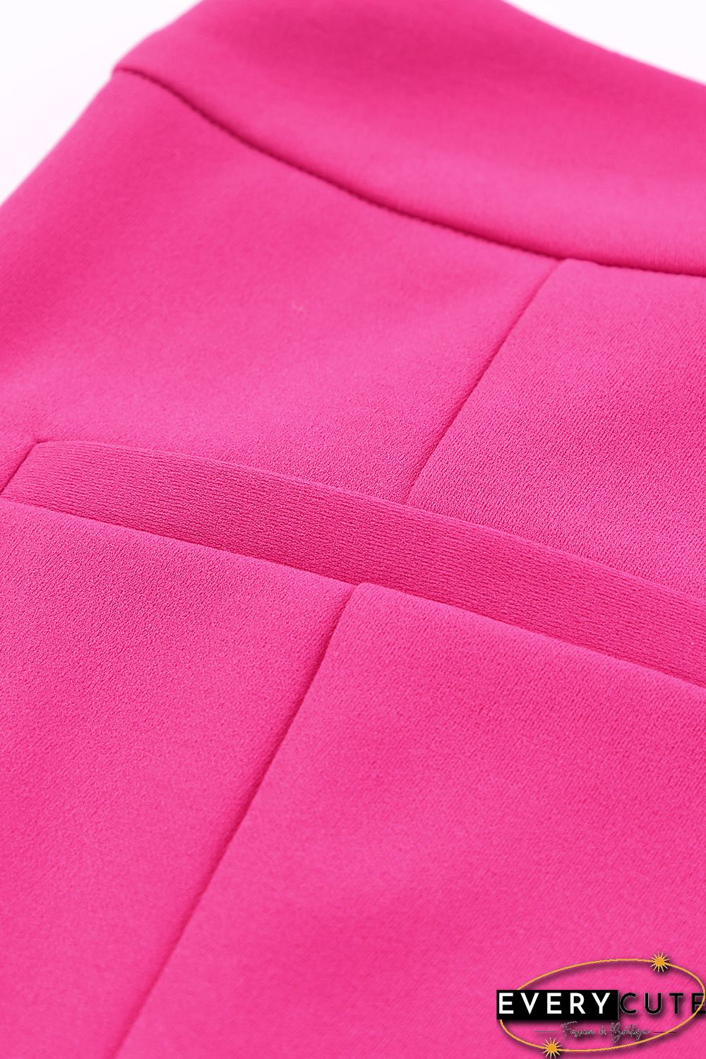 Rose Split Hem High Waist Pants