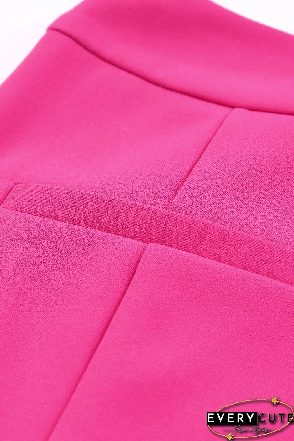 Rose Split Hem High Waist Pants