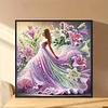 Lily Dancing Girl-Partial Special Shaped Diamond painting 30*30CM