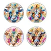 [Upgrade]4Pcs Acrylic Special Shape Bull Head DIY Waterproof Diamond Painting Coaster