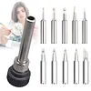 11 Pcs Soldering Iron Tips 900M Lead-Free Solder Iron Tip with Welding Sleeve