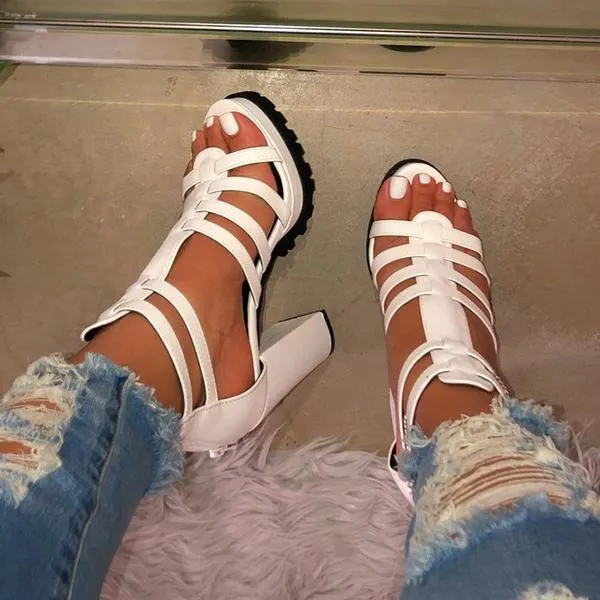 Platform Open Toe Heels