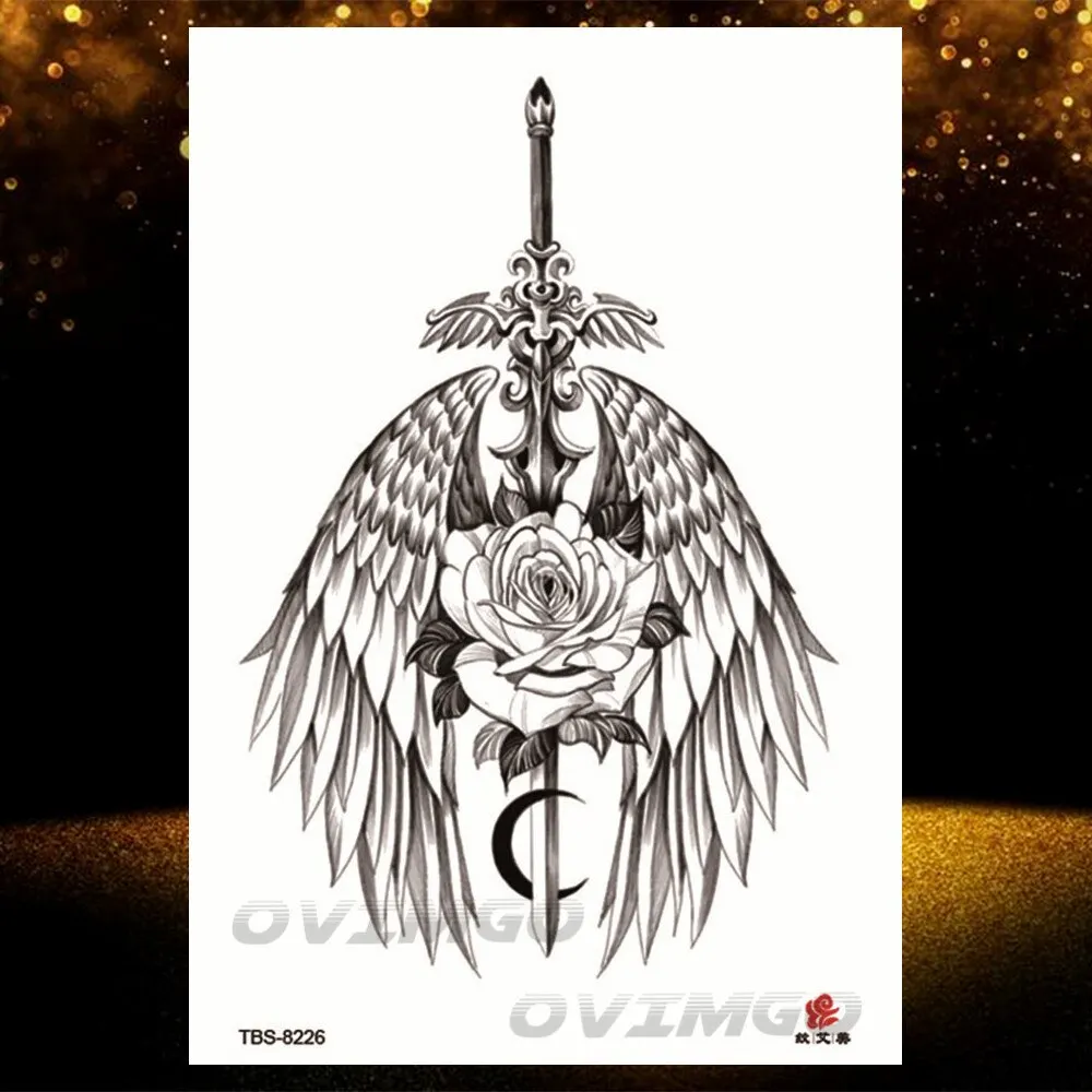 Sdrawing Lotus Flower Temporary Tattoos Fake Jewelry 3D Beauty Rose Tattoo Sexy Body Art Arm Painting Tatoo Sticker For Women