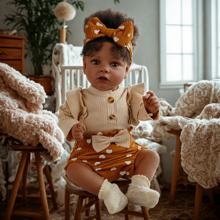 Babeside Quiet Reborn Baby Saria 20'' African American Toddler Girl Building Lovely Memories