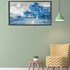 >SALE<5D Diamond Painting Kit Blue Woods Full Round Drill DIY Landscape Wall Art