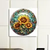(Multi-Style) Flower Glass Painting - Paint By Numbers Acrylic Painting 40*40CM(HOT)