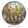 Potted Plant Acrylic DIY Diamond Painting Clock Kit 5D Diamond Art Clock