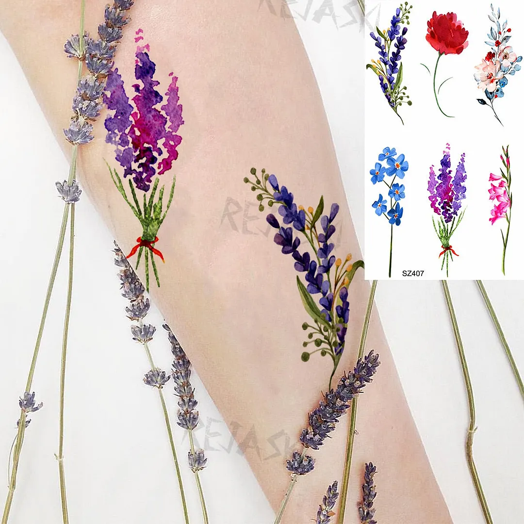 Small Henna Lotus Sexy Back Temporary Tattoos For Women Adult Feather Dandelion Fake Tattoo Body Art Waterproof Tatoos Sticker
