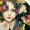 Girl Hummingbird-Paint by Numbers Acrylic Painting 40*40CM