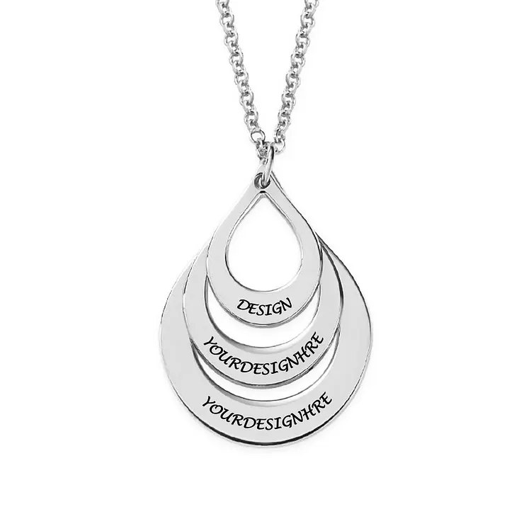 Personalized Design Three Drops Necklace