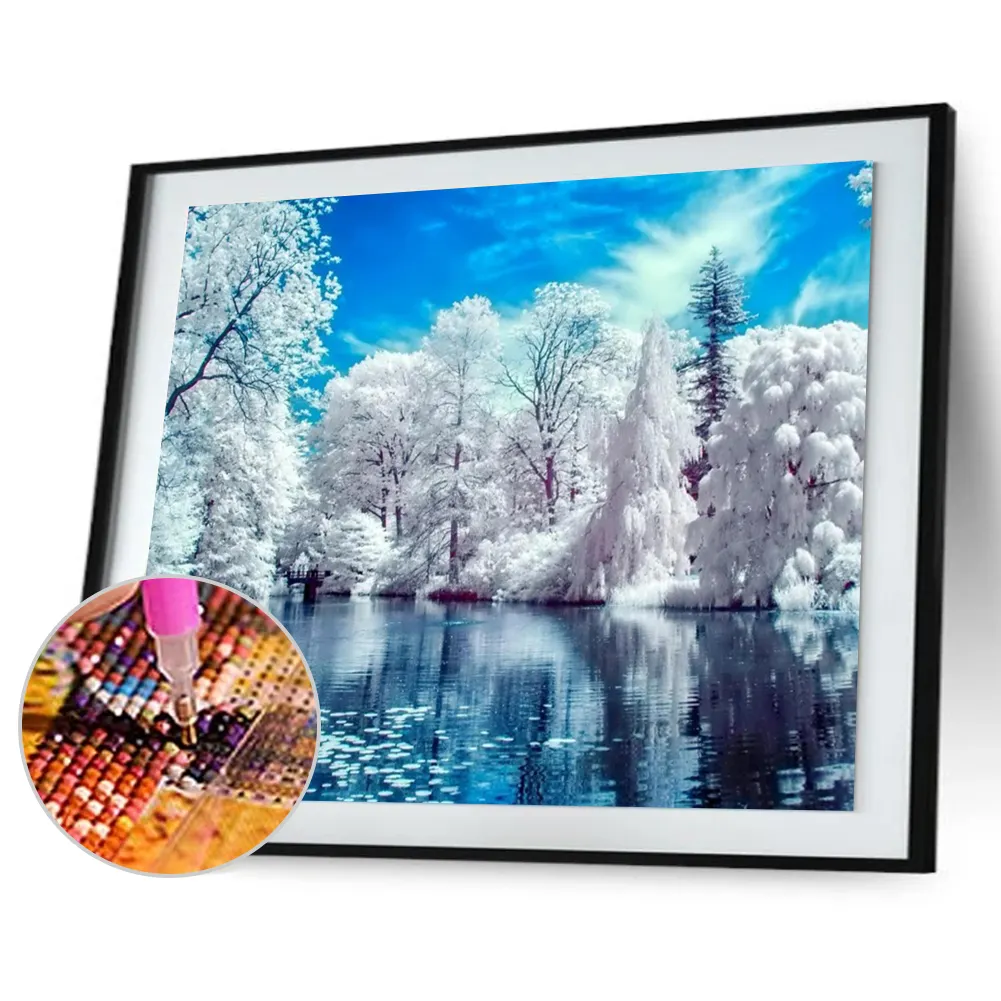 Diamond Painting - Partial Round Drill - Snow Lake(40*30cm)