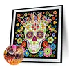 Flower Skull-Luminous Special Shaped Diamond Painting Kit
